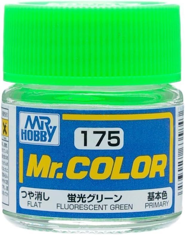Mr. Hobby C175 Mr. Color Flat Fluorescent Green Lacquer Paint 10ml - A-Z Toy Hobby