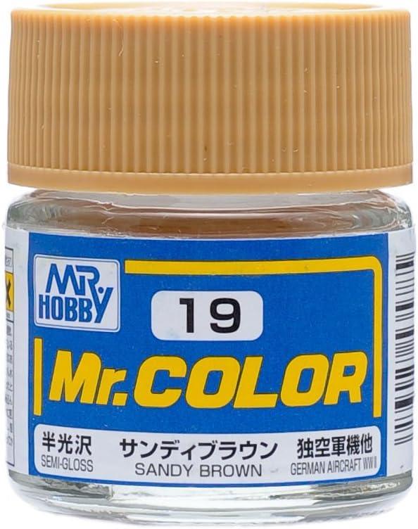 Mr. Hobby C19 Mr. Color Semi Gloss Sandy Brown Lacquer Paint 10ml - A-Z Toy Hobby