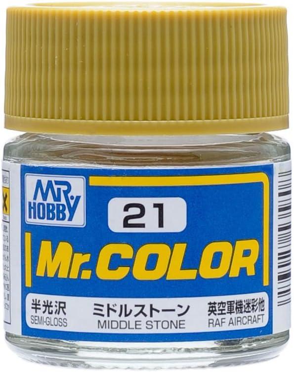 Mr. Hobby C21 Mr. Color Semi Gloss Middle Stone Lacquer Paint 10ml - A-Z Toy Hobby