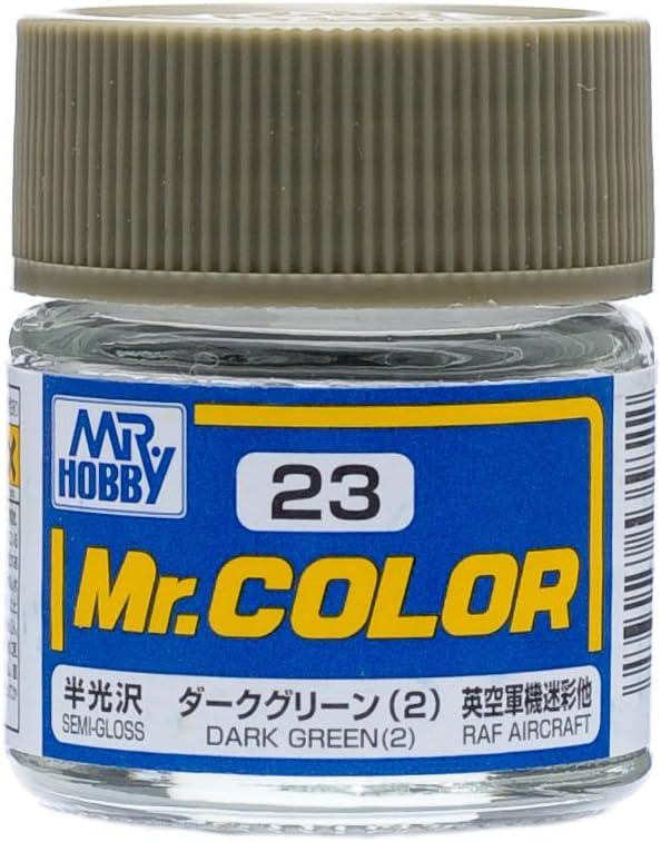 Mr. Hobby C23 Mr. Color Semi Gloss Dark Green (2) Lacquer Paint 10ml - A-Z Toy Hobby