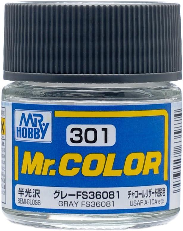 Mr. Hobby C301 Mr. Color Semi Gloss Gray FS36081 Lacquer Paint 10ml - A-Z Toy Hobby