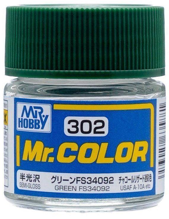 Mr. Hobby C302 Mr. Color Semi Gloss Green FS34092 Lacquer Paint 10ml - A-Z Toy Hobby