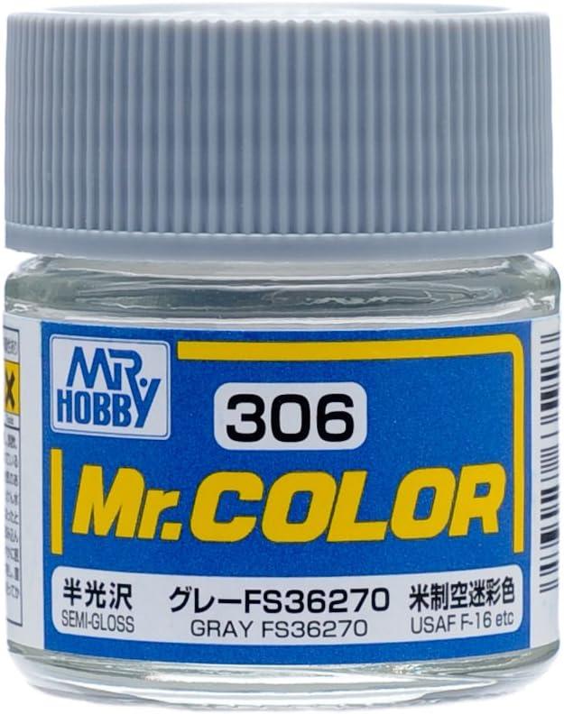 Mr. Hobby C306 Mr. Color Semi Gloss Gray FS36270 Lacquer Paint 10ml - A-Z Toy Hobby