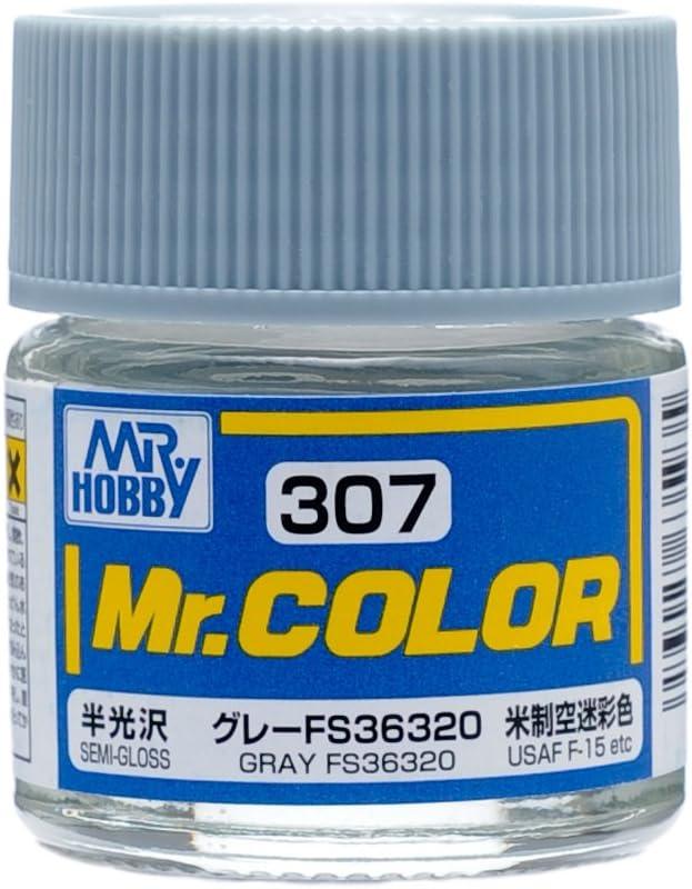 Mr. Hobby C307 Mr. Color Semi Gloss Gray FS36320 Lacquer Paint 10ml - A-Z Toy Hobby