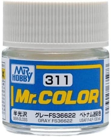 Mr. Hobby C311 Mr. Color Semi Gloss Gray FS36622 Lacquer Paint 10ml - A-Z Toy Hobby