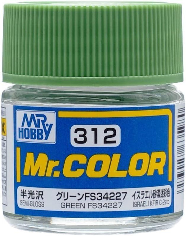 Mr. Hobby C312 Mr. Color Semi Gloss Green FS34227 Lacquer Paint 10ml - A-Z Toy Hobby