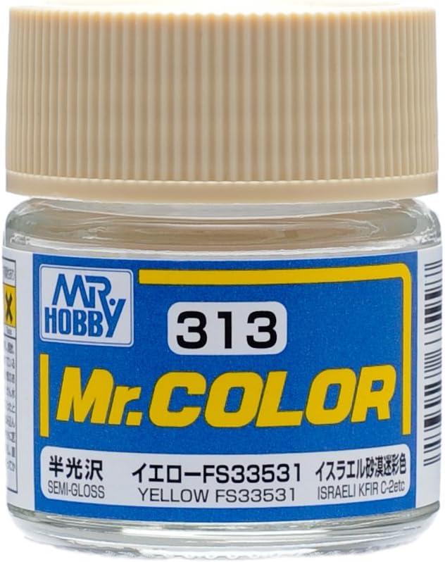 Mr. Hobby C313 Mr. Color Semi Gloss Yellow FS33531 Lacquer Paint 10ml - A-Z Toy Hobby