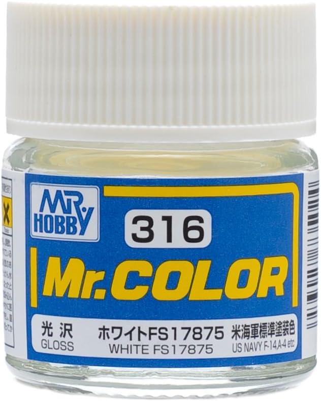 Mr. Hobby C316 Mr. Color Gloss White FS17875 Lacquer Paint 10ml - A-Z Toy Hobby