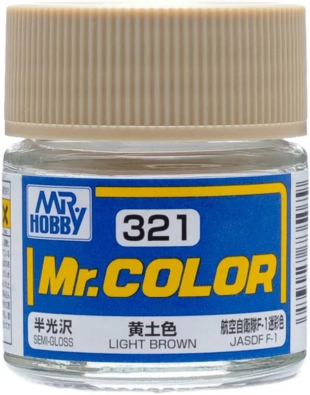 Mr. Hobby C321 Mr. Color Semi Gloss Light Brown Lacquer Paint 10ml - A-Z Toy Hobby