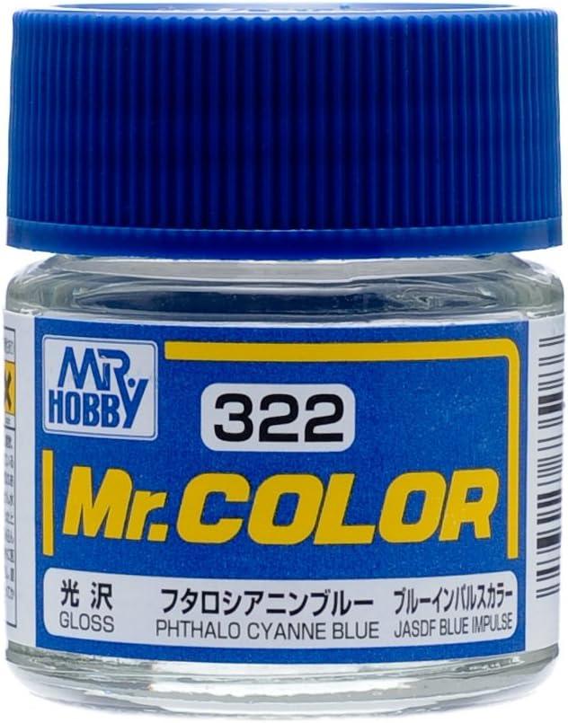 Mr. Hobby C322 Mr. Color Gloss Phthalo Cyanne Blue Lacquer Paint 10ml - A-Z Toy Hobby