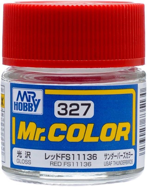 Mr. Hobby C327 Mr. Color Gloss Red FS11136 Lacquer Paint 10ml - A-Z Toy Hobby