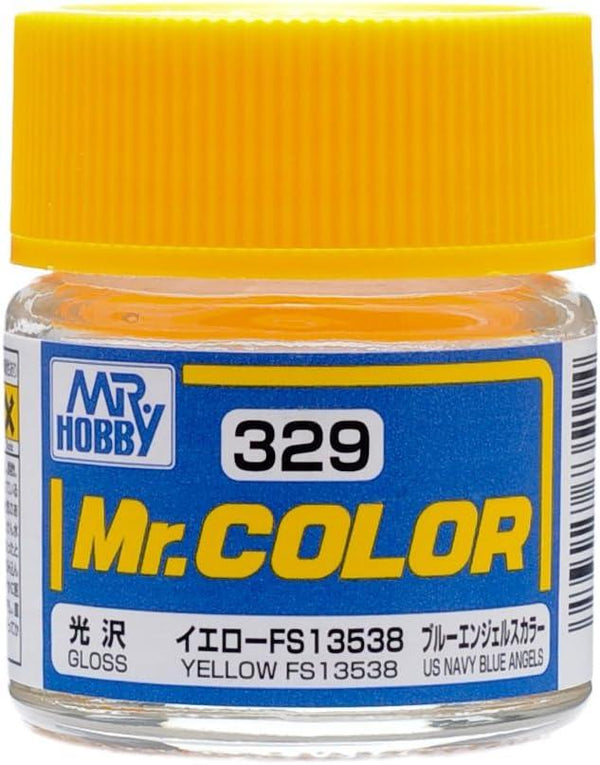 Mr. Hobby C329 Mr. Color Gloss Yellow FS13538 Lacquer Paint 10ml - A-Z Toy Hobby