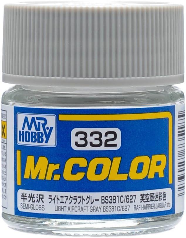 Mr. Hobby C332 Mr. Color Semi Gloss Light Aircraft Gray BS381C/627 Lacquer Paint 10ml - A-Z Toy Hobby