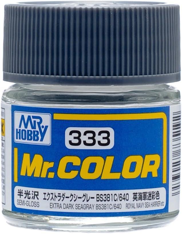 Mr. Hobby C333 Mr. Color Semi Gloss Extra Dark Seagray BS381C/640 Lacquer Paint 10ml - A-Z Toy Hobby