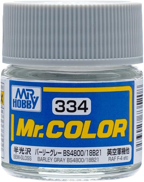 Mr. Hobby C334 Mr. Color Semi Gloss Barley Gray BS4800 18B21 Lacquer Paint 10ml - A-Z Toy Hobby