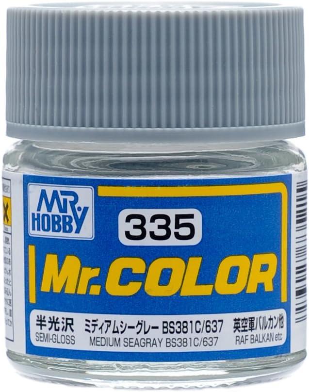 Mr. Hobby C335 Mr. Color Semi Gloss Medium Seagray BS381C/637 Lacquer Paint 10ml - A-Z Toy Hobby