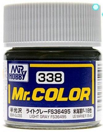 Mr. Hobby C338 Mr. Color Semi Gloss Light Gray FS36495 Lacquer Paint 10ml - A-Z Toy Hobby