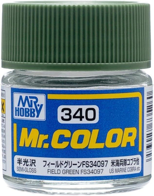 Mr. Hobby C340 Mr. Color Semi Gloss Field Green FS34097 Lacquer Paint 10ml - A-Z Toy Hobby