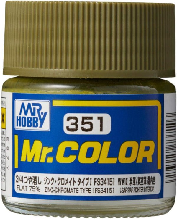 Mr. Hobby C351 Mr. Color Zinc-Chromate Type (FS34151) Lacquer Paint 10ml