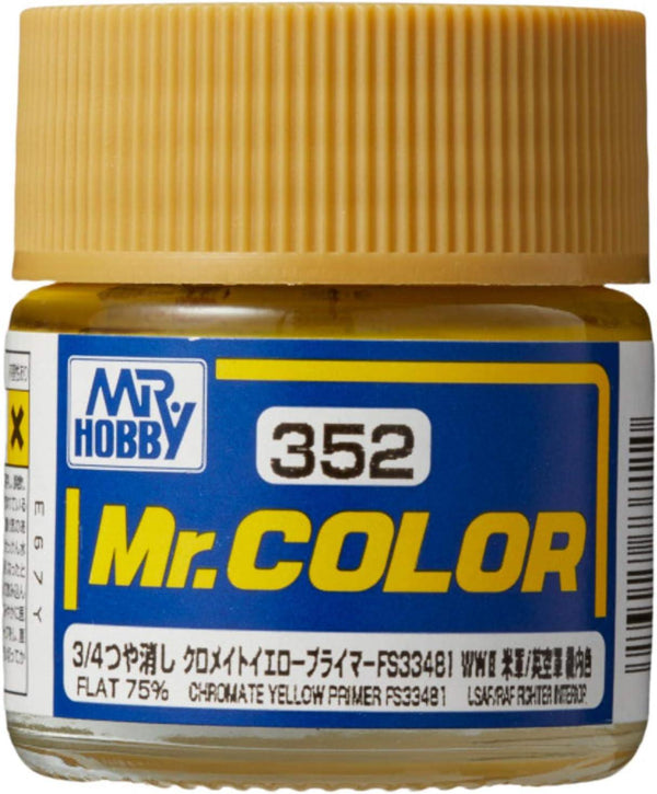 Mr. Hobby C352 Mr. Color Chromate Yellow Primer (FS33481) Lacquer Paint 10ml