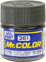 Mr. Hobby C361 Mr. Color Dark Green BS641 Lacquer Paint 10ml - A-Z Toy Hobby