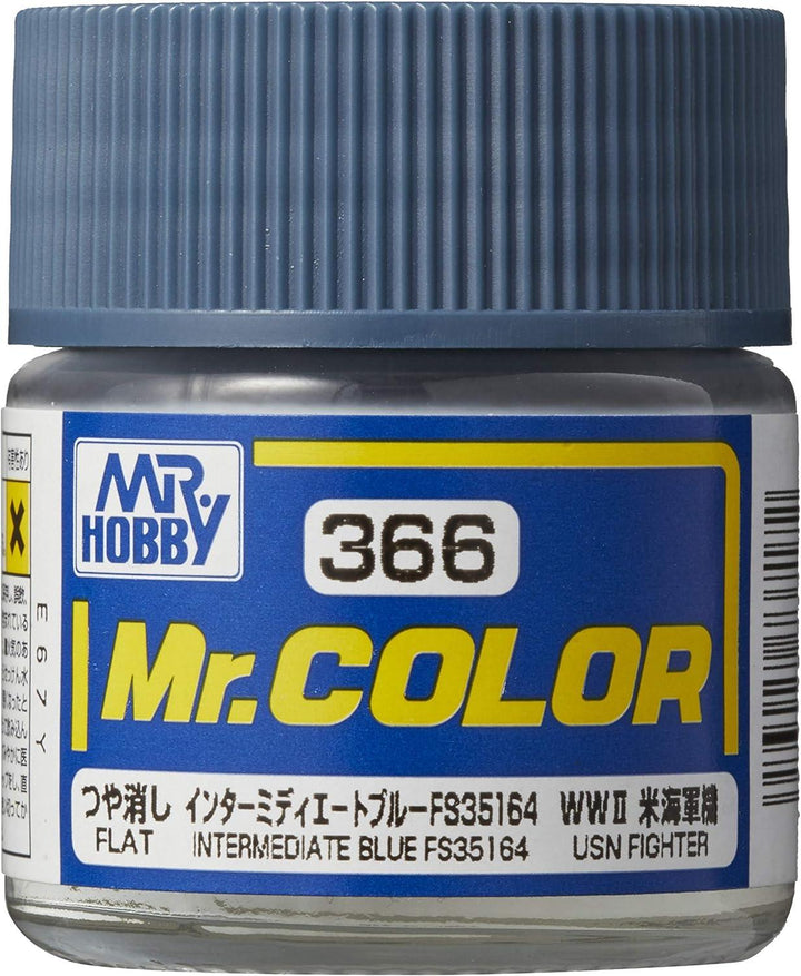 Mr. Hobby C366 Mr. Color Flat Intermediate Blue FS35164 Lacquer Paint 10ml - A-Z Toy Hobby