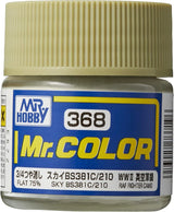 Mr. Hobby C368 Mr. Color Sky (BS381C/210) Lacquer Paint 10ml - A-Z Toy Hobby