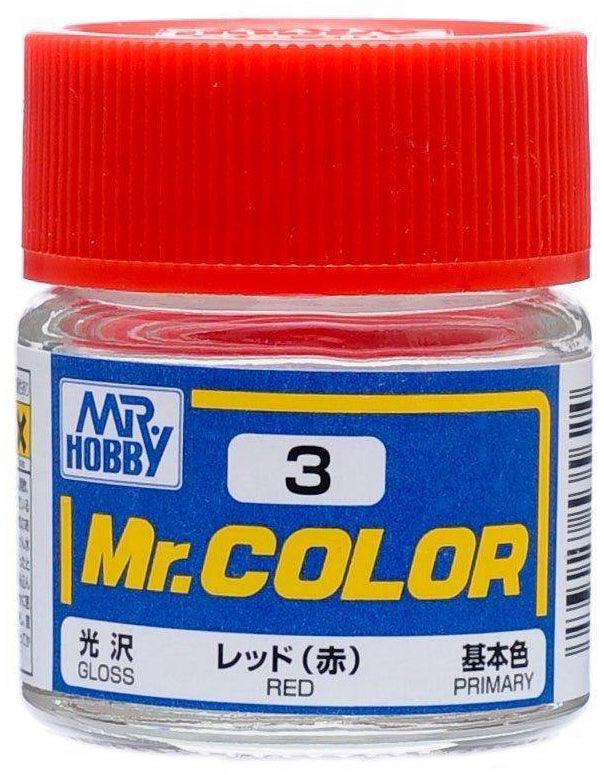 Mr. Hobby C3 Mr. Color Gloss Red Lacquer Paint 10ml - A-Z Toy Hobby