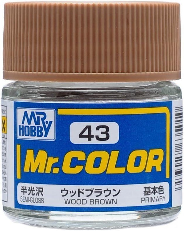 Mr. Hobby C43 Mr. Color Semi Gloss Wood Brown Lacquer Paint 10ml - A-Z Toy Hobby