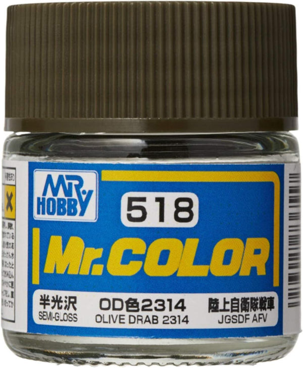 Mr. Hobby C518 Mr. Color Olive Drab 2314 Lacquer Paint 10ml