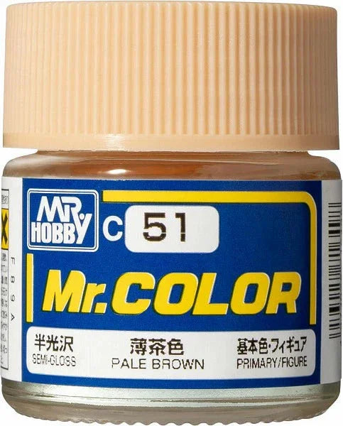 Mr. Hobby C51 Mr. Color Pale Brown (Flesh) Lacquer Paint 10ml - A-Z Toy Hobby