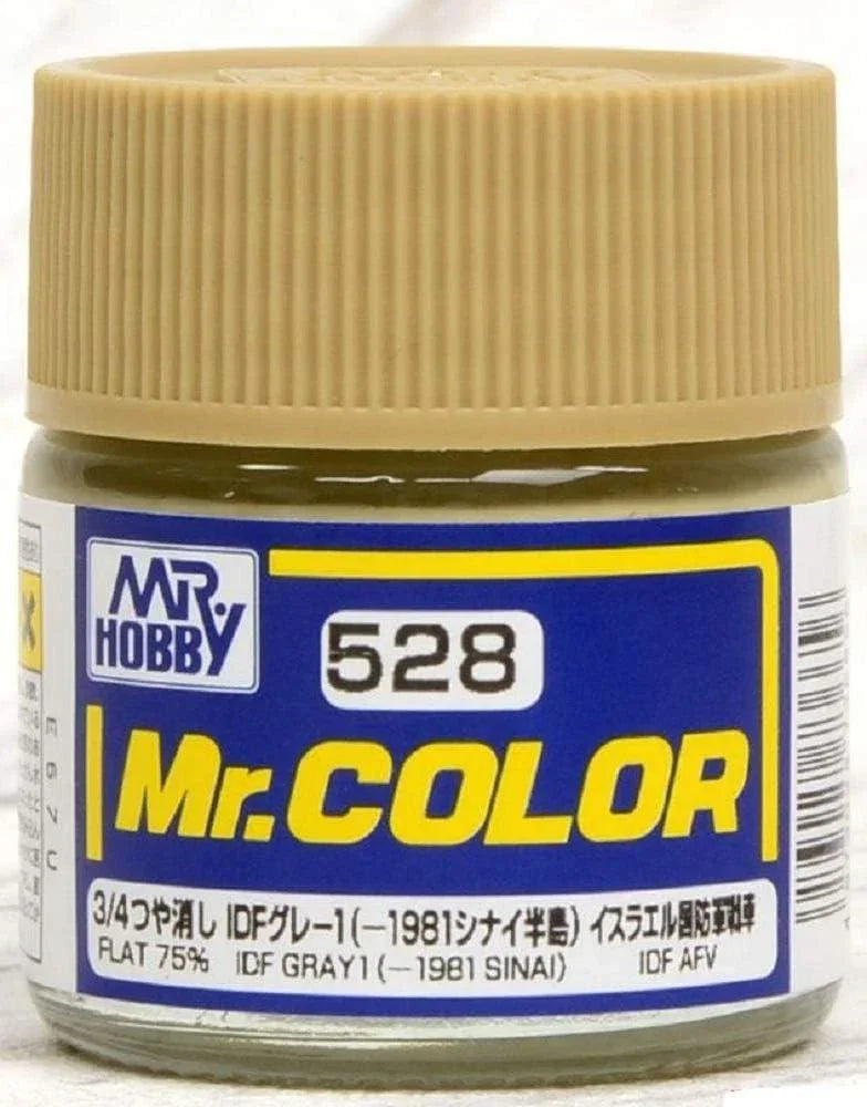 Mr. Hobby C528 Mr. Color IDF Gray 1 (-1981 Sinai) Lacquer Paint 10ml - A-Z Toy Hobby