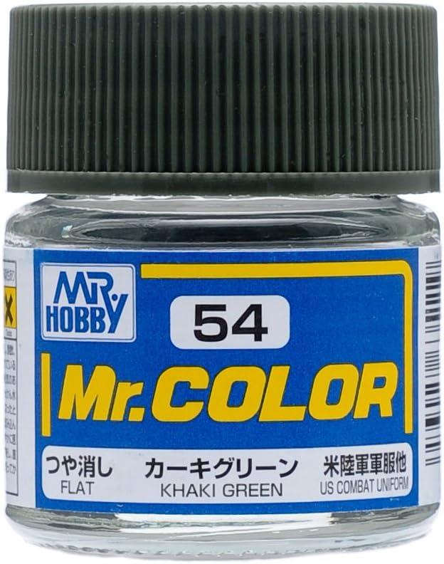 Mr. Hobby C54 Mr. Color Flat Khaki Green Lacquer Paint 10ml - A-Z Toy Hobby