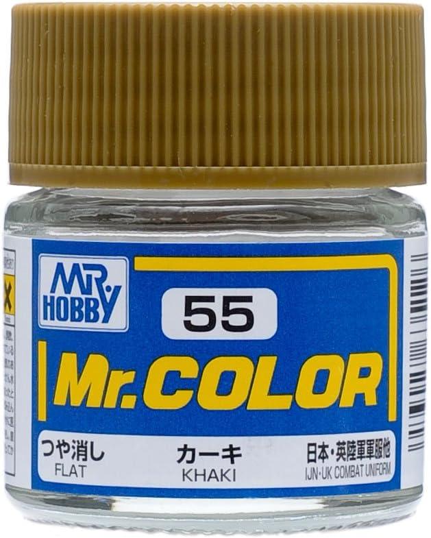 Mr. Hobby C55 Mr. Color Flat Khaki Lacquer Paint 10ml - A-Z Toy Hobby