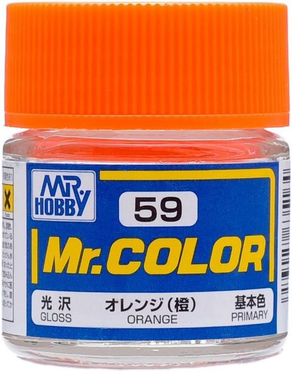 Mr. Hobby C59 Mr. Color Gloss Orange Lacquer Paint 10ml - A-Z Toy Hobby