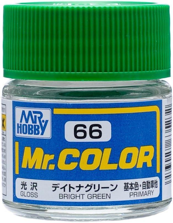 Mr. Hobby C66 Mr. Color Gloss Bright Green Lacquer Paint 10ml - A-Z Toy Hobby