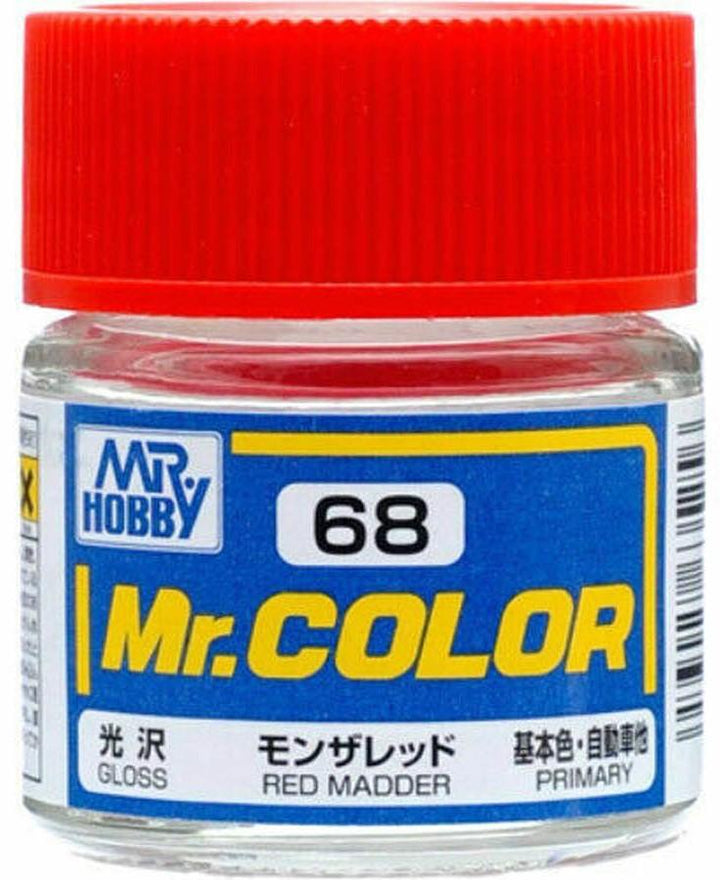 Mr. Hobby C68 Mr. Color Gloss Red Madder Lacquer Paint 10ml - A-Z Toy Hobby