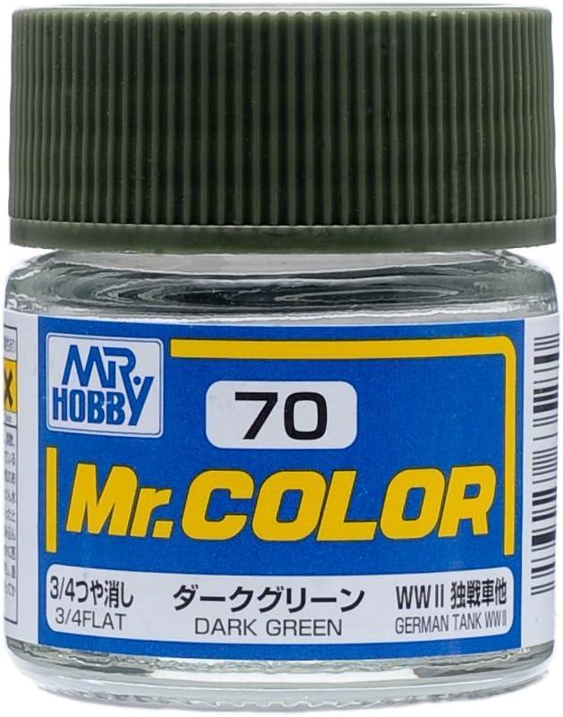 Mr. Hobby C70 Mr. Color Flat Dark Green Lacquer Paint 10ml - A-Z Toy Hobby