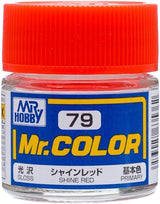 Mr. Hobby C79 Mr. Color Gloss Shine Red Lacquer Paint 10ml - A-Z Toy Hobby