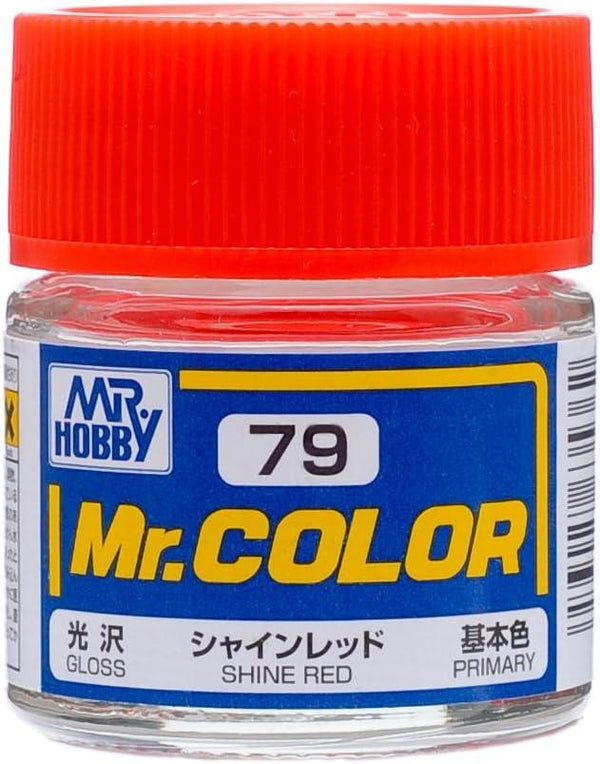 Mr. Hobby C79 Mr. Color Gloss Shine Red Lacquer Paint 10ml - A-Z Toy Hobby