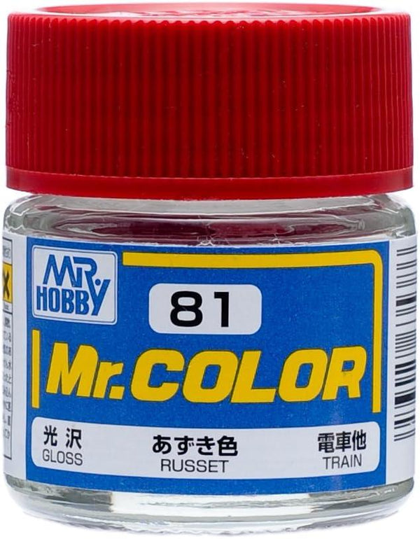 Mr. Hobby C81 Mr. Color Gloss Russet Lacquer Paint 10ml - A-Z Toy Hobby