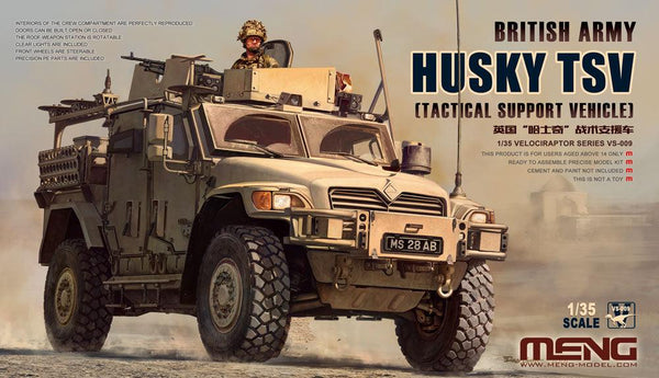 Meng British Army Husky TSV (Tactical Support Vehicle) 1/35 Model Kit - A-Z Toy Hobby