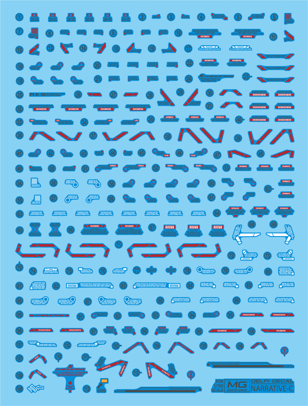 Delpi Water Decal For MG Narrative C-Packs Ver. Ka - A-Z Toy Hobby