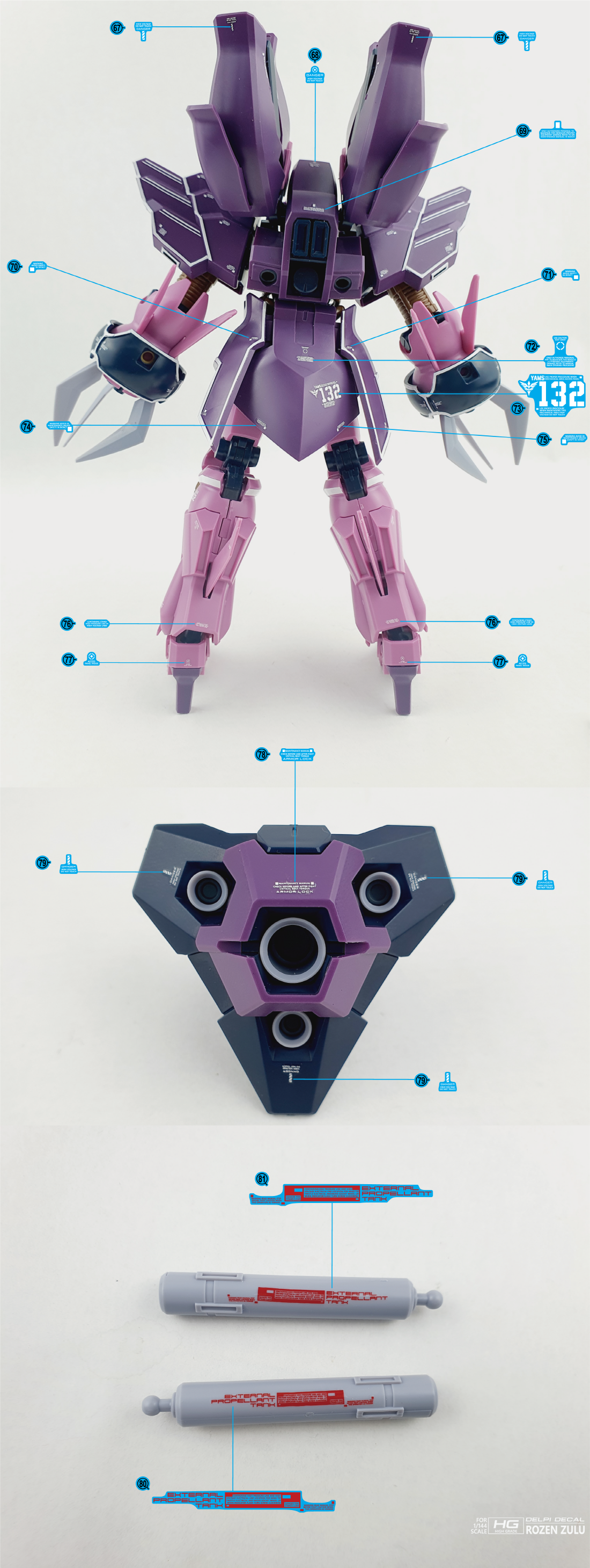 Delpi Water Decal For HG Rozen Zulu - A-Z Toy Hobby