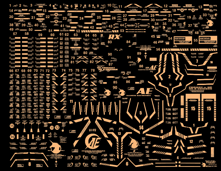 Delpi Metal Gold Sticker For Mega Size Unicorn - A-Z Toy Hobby