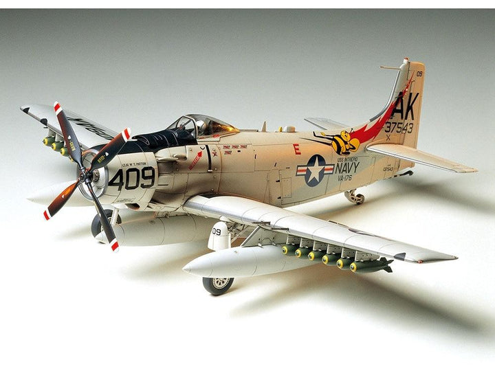 Tamiya 61058 Douglas A-1H Skyraider 1/48 Model Kit - A-Z Toy Hobby