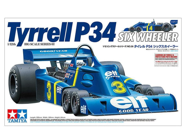 Tamiya 12036 Tyrrell P34 Six Wheeler With Photo-Etched Parts 1/12 Model Kit - A-Z Toy Hobby