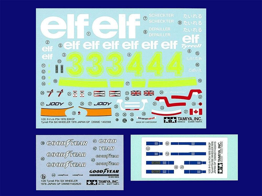 Tamiya 20058 Tyrrell P34 Six Wheeler 1/20 Model Kit TAM20058 - A-Z Toy Hobby