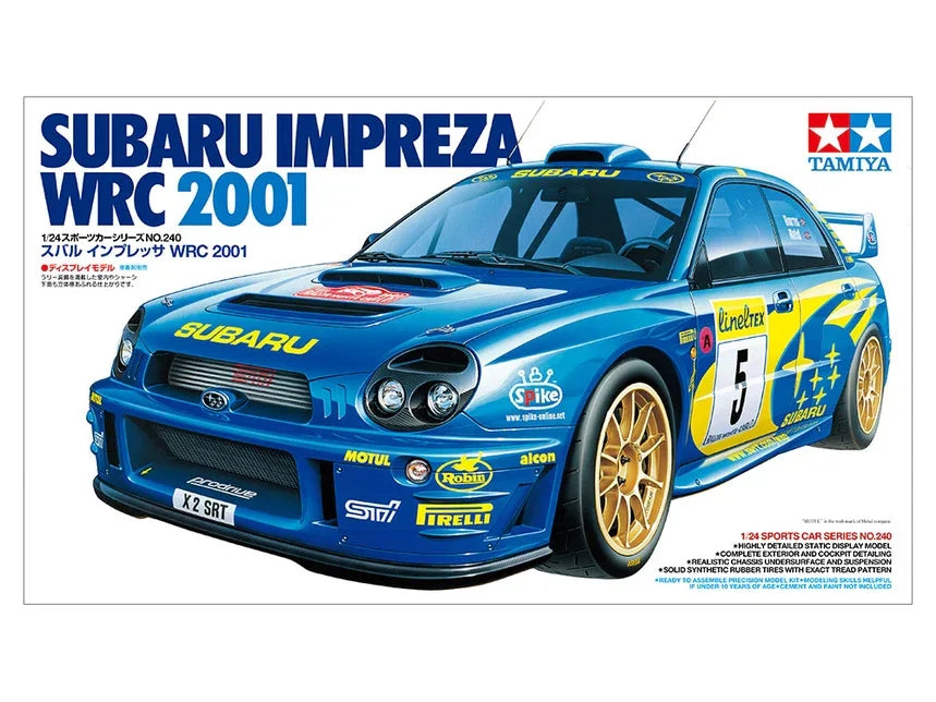 Tamiya 24240 Subaru Impreza WRC 2001 1/24 Model Kit - A-Z Toy Hobby