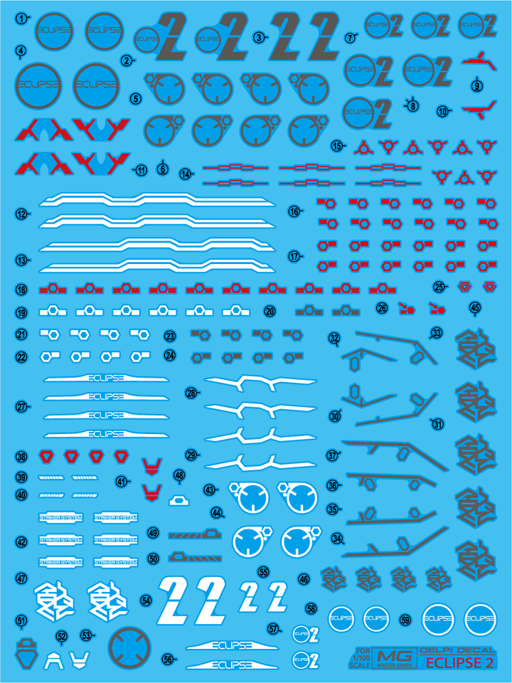 Delpi Water Decal For MG Eclipse 2 - A-Z Toy Hobby